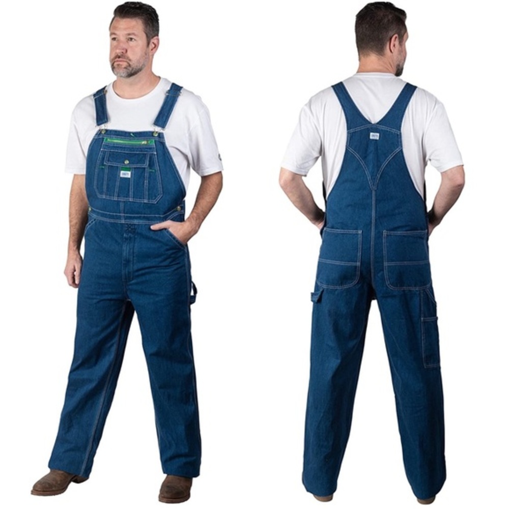 Liberty Men's Stonewashed Denim Bib Overall Size 48x30